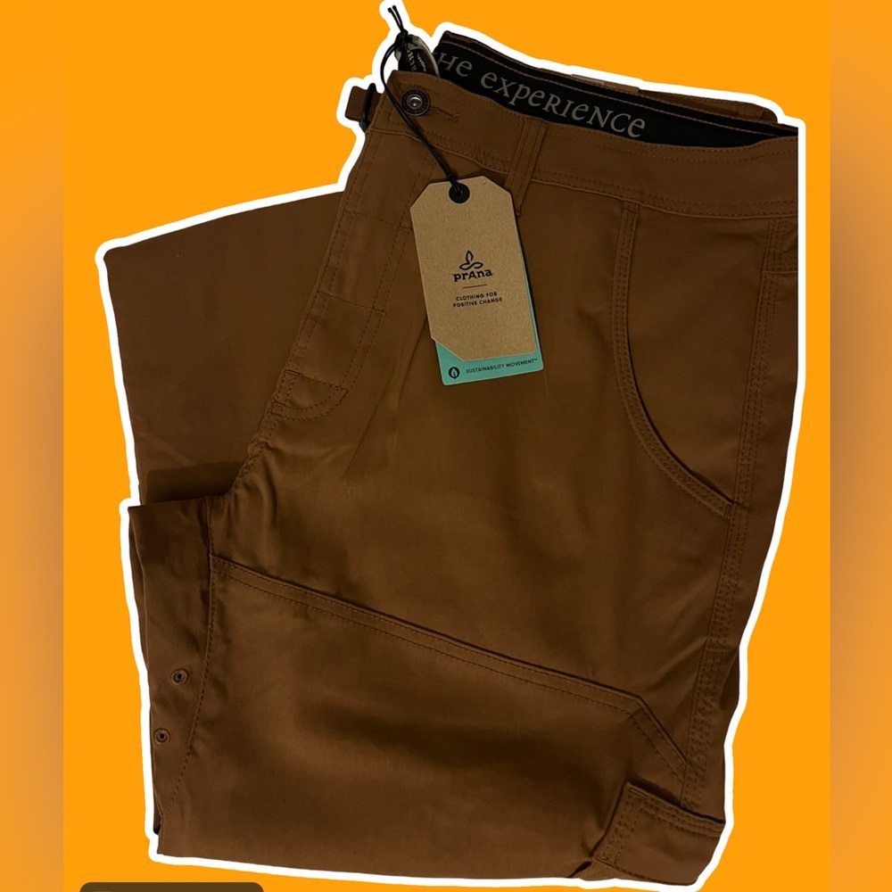 Prana - Brown (Sepia) Stretch Zion Straight. Waist 36” Length 32” Straight Fit